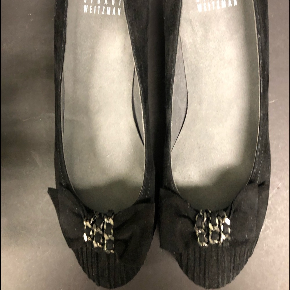 Stuart Weitzman Frobizzie Black Suede Wedge Size 8.5